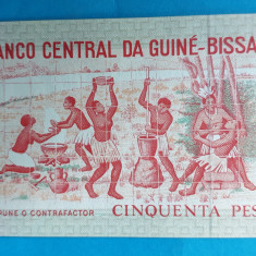 50 Pesos 1990 Bancnota veche Guinea-Bissau - stare foarte buna UNC