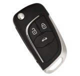 Carcasa cheie auto Techstar cromata cu 3 butoane &ndash; compatibila Opel &amp; Chevrolet Astra, Corsa, Cruze, Captiva, Aveo