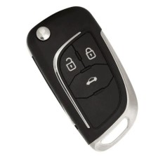 Carcasa cheie auto Techstar cromata cu 3 butoane &ndash; compatibila Opel &amp; Chevrolet Astra, Corsa, Cruze, Captiva, Aveo