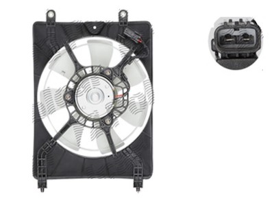 GMV radiator electroventilator Honda Civic Hybrid, 2011-2017, motor 1.5, HR-V (RU), 2015-, motor 1.8, benzina, 280 mm; 2 pini foto