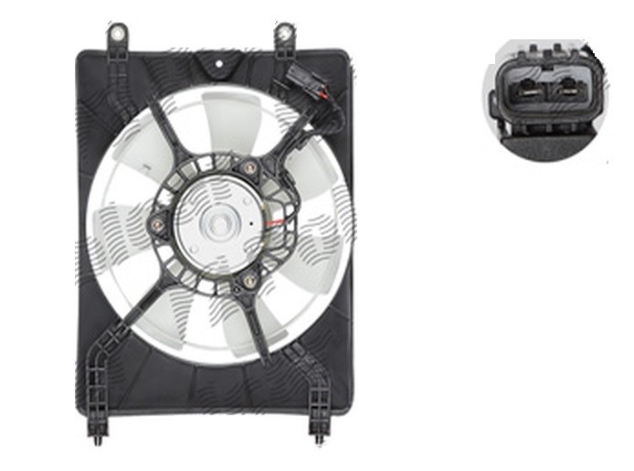 GMV radiator electroventilator Honda Civic Hybrid, 2011-2017, motor 1.5, HR-V (RU), 2015-, motor 1.8, benzina, 280 mm; 2 pini