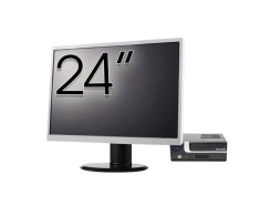 Pachet Calculator Second Hand Terra Mini PC, Intel Core i3-7100 3.90GHz, 8GB DDR4, 256GB SSD + Monitor 24&amp;quot; NewTechnology Media