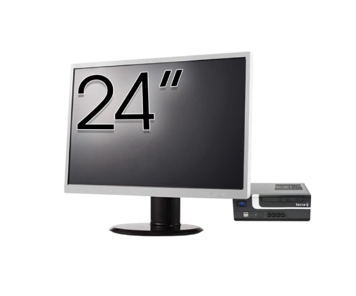 Pachet Calculator Second Hand Terra Mini PC, Intel Core i3-7100 3.90GHz, 8GB DDR4, 256GB SSD + Monitor 24&amp;quot; NewTechnology Media