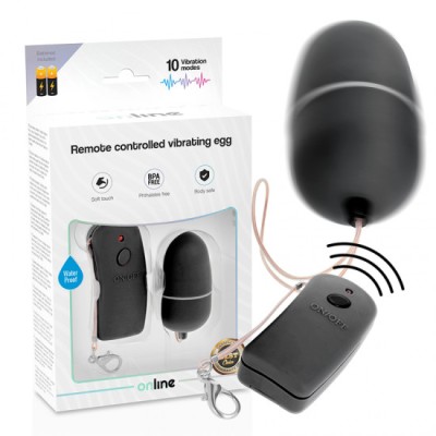 ONLINE - REMOTE CONTROLLED VIBRATING EGG BLACK foto