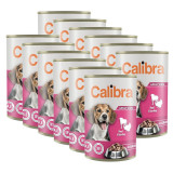 Cumpara ieftin Conservă Calibra Dog Adult vițel și curcan 12 x 1240 g