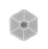 Cutie snack hexagon snackle 6 compartmente, melii, grey