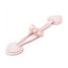 Inchizatoare decorativa cu nasture pentru confectii 17,5 cm, Roz pudrat, Crisalida