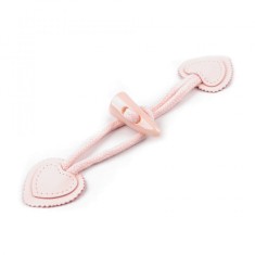 Inchizatoare decorativa cu nasture pentru confectii 17,5 cm, Roz pudrat