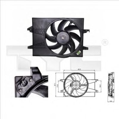 Ventilator, radiator FORD FIESTA V (JH, JD) (2001 - 2010) TYC 810-0025 foto