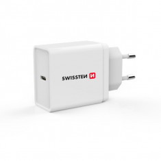 Incarcator de retea SWISSTEN POWER DELIVERY USB-C 18W, Alb foto