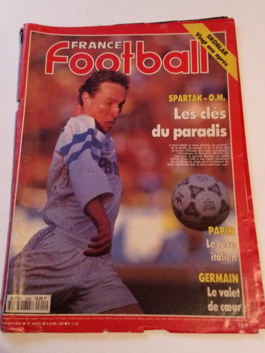 Revista fotbal - &quot;FRANCE FOOTBALL&quot; (09.04.1991)