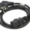 Cablu CEE 7/7 mufă IEC C19 mamă PVC 1,8m negru