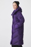 Medicine palton de puf femei, culoarea violet, de iarna