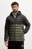 Puma geacă de puf culoarea verde, de iarnă, 685221