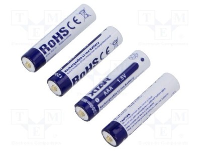 Acumul: Li-Ion 10440,AAA,R3 1,5V 750mAh &amp;Oslash;10,3x44,5mm 4buc. foto