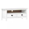 vidaXL Comodă TV Hill, alb, 110x40x47 cm, lemn masiv de pin 288924