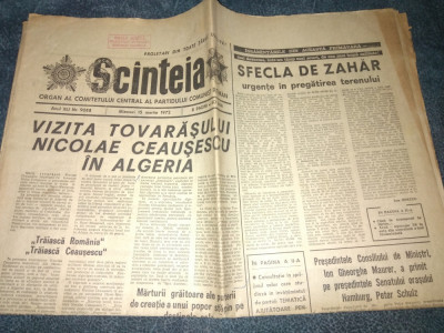 ZIARUL SCANTEIA 15 MARTIE 1972 foto