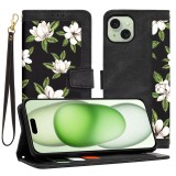 Husa flipcraft pentru iphone 15 plus - protectie 360, design floral, flowers of the dawn