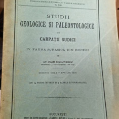 Ioan Simionescu - Studii Geologice si Paleontologice din Carpatii sudici. IV. Fauna Jurasica din Bucegi.