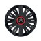 Set 4 capace roti Negre Cu Inel Rosu Active R16 Compatibil Cu Citroen