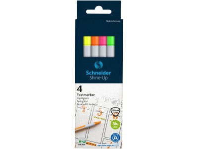 Textmarker Schneider Shine-Up 4 buc/set foto