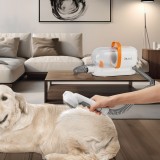 Set 5 &icirc;n 1 pentru &icirc;ngrijire animale cu aspirator, alb/portocaliu
