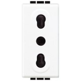 Priza Italia Living Light Bticino 1M alb N4180