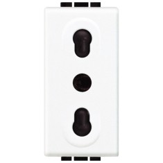 Priza Italia Living Light Bticino 1M alb N4180