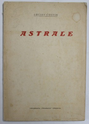 ASTRALE de LUCIAN COSTIN, 1931 foto