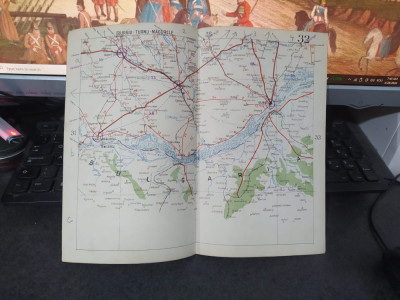 Giurgiu, Turnu Măgurele, Alexandria, Roșiori de Vede, hartă color c. 1930, 109 foto