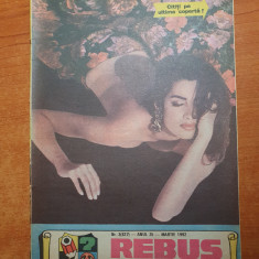 revista rebus martie 1992 - revista de divertisment