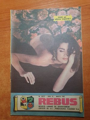 revista rebus martie 1992 - revista de divertisment foto