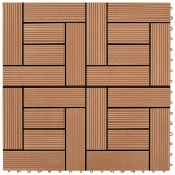 VidaXL Plăci de pardoseală, 22 buc., maro, 30 x 30 cm, WPC, 2 mp