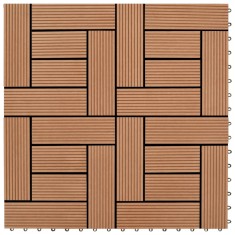 vidaXL Plăci de pardoseală, 22 buc., maro, 30 x 30 cm, WPC, 2 mp