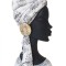 Statueta decorativa, Femeie Africana, Alb, 24 cm, 1170HG-1