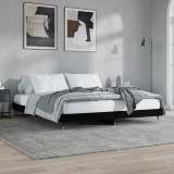 Cadru de pat, negru, 120x200 cm, lemn prelucrat, vidaXL