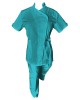 Costum Medical Pe Stil, Turcoaz cu Elastan, Model Andreea - 3XL, 4XL