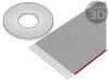 Cablu bandă 1mm neecranat Cu 20x28AWG PVC gri