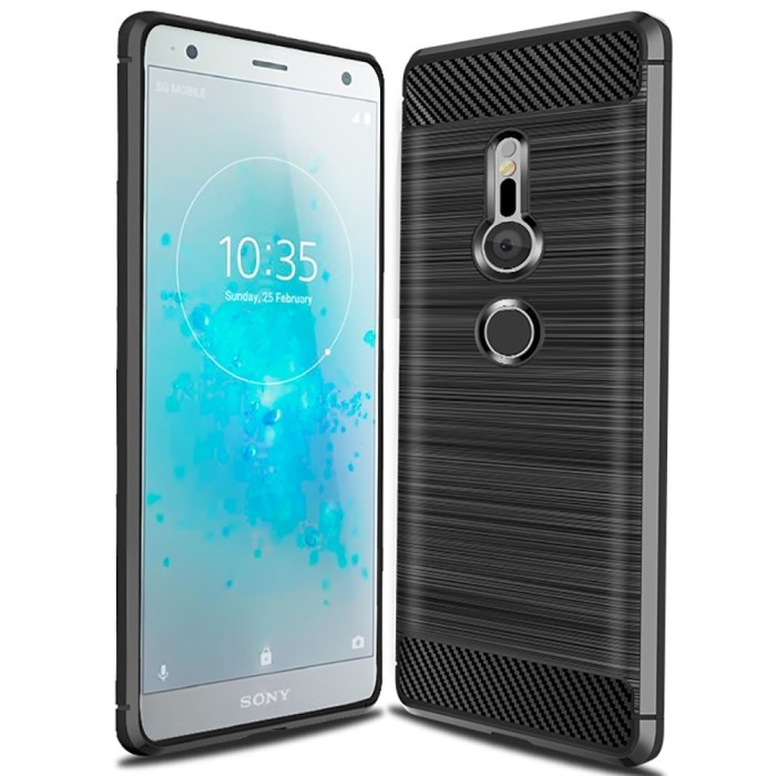 Husa SONY Xperia XZ3 - Luxury Carbon TSS, Negru