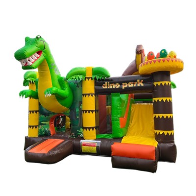 Castel gonflabil cu dinozauri 5,2x5x4m foto
