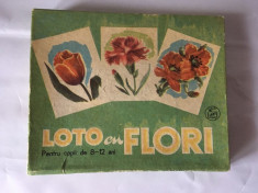 Loto cu Flori, joc din 1987, stare foarte buna, cu instructiuni, cutie, foto