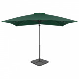 Umbrelă de exterior cu bază portabilă, verde, vidaXL