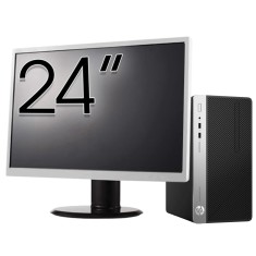 Pachet Calculator Second Hand HP ProDesk 400 G5 MT, Intel Core i5-8500 3.00 - 4.10GHz, 8GB DDR4, 512GB SSD + Monitor 24&amp;quot; NewTechnology Media