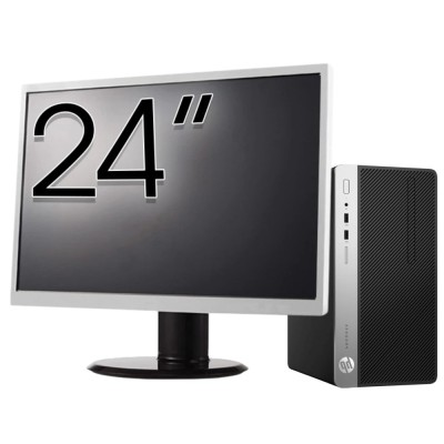 Pachet Calculator Second Hand HP ProDesk 400 G5 MT, Intel Core i5-8500 3.00 - 4.10GHz, 8GB DDR4, 256GB SSD + Monitor 24&amp;amp;quot; NewTechnology Media foto