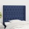 vidaXL Tăblie de pat cu aripioare, albastru, 93x16x118/128 cm, textil 3119904