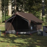Cumpara ieftin Cort de camping pentru 2 persoane, maro, impermeabil