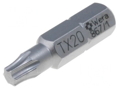 Capăt de şurubelniţă Torx TX20 25mm foto