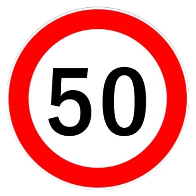 Autocolant limitator viteza 50km/h - &amp;Oslash;13cm Garage AutoRide foto