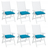Perne de scaun 6 buc. albastru deschis 50x50x7 cm textil oxford GartenMobel Dekor, vidaXL
