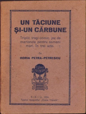 C5418N Un tăciune și-un cărbune 1924 semnătura Ștefan Meteș foto